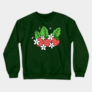 Flowery Strawberries Crewneck Sweatshirt